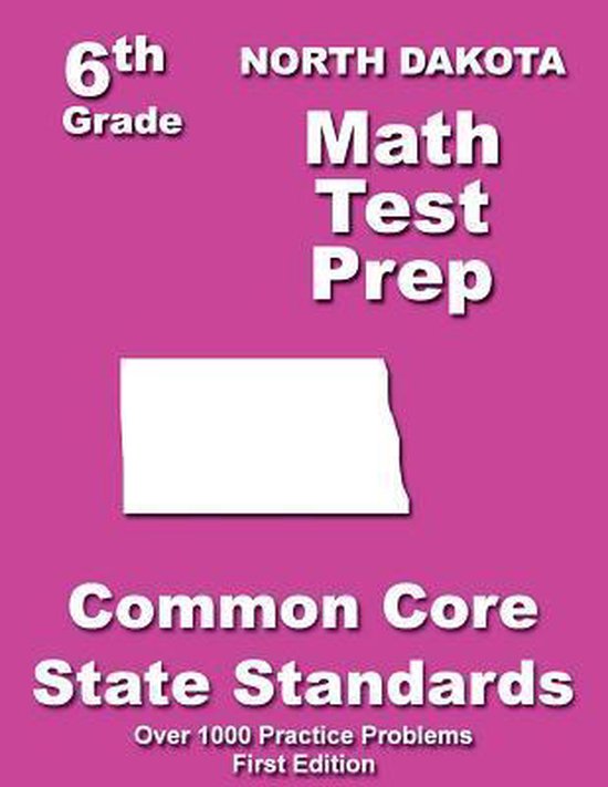 North Dakota 6th Grade Math Test Prep - cover