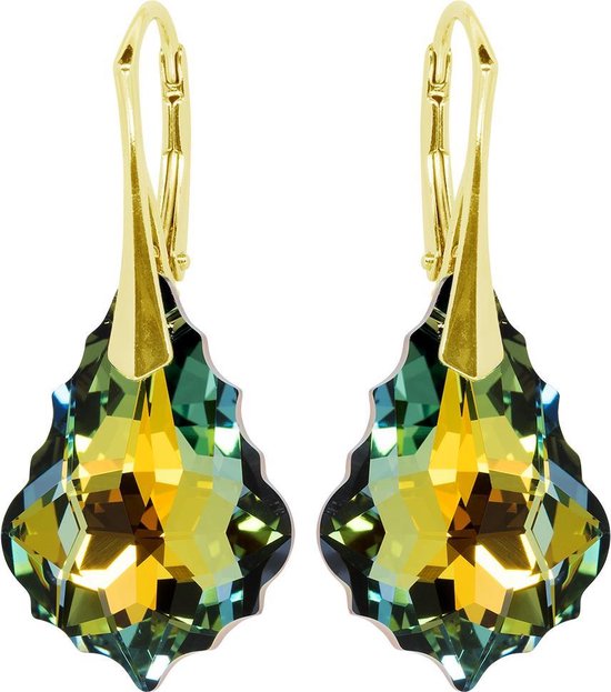 Gevlochten Glazen Hoepel Oorbellen | Dames | Glas & 18k Verguld
