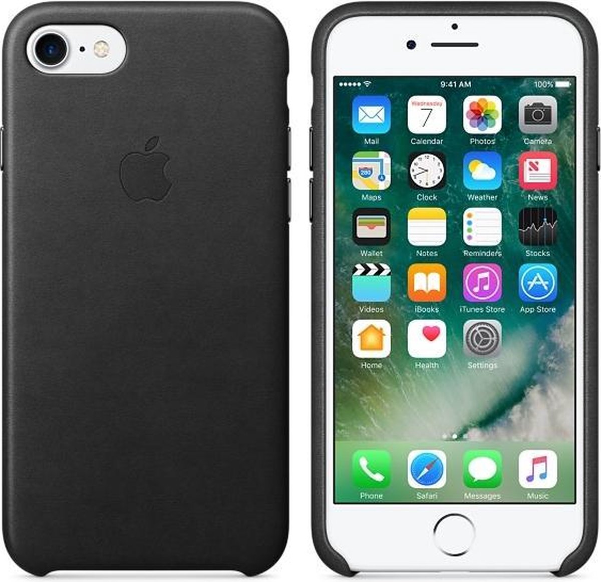 Nucleair Elastisch Achtervolging Apple Leren Hoesje voor iPhone 7/8/SE(2020) - Zwart | bol.com
