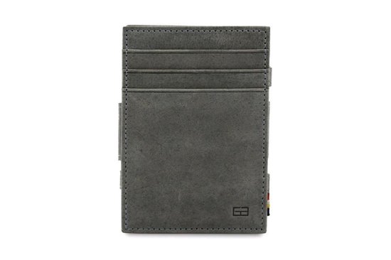 Garzini Magic Wallet Magistrale met Muntvak RFID Leder Grijs