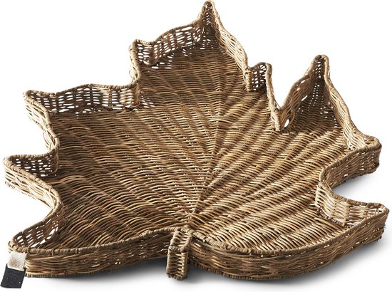 Rivièra Rattan Maple Leaf Serving Tray - - Rattan - Bruin |