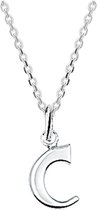 Robimex Collection  Ketting  Letter C  45 cm - Zilver