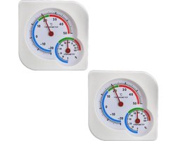 Analoge thermometer - hygrometer - draagbaar - set van 2 stuks