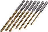 7 delige boor titanium coating boren bit set 3 tot 6,5mm