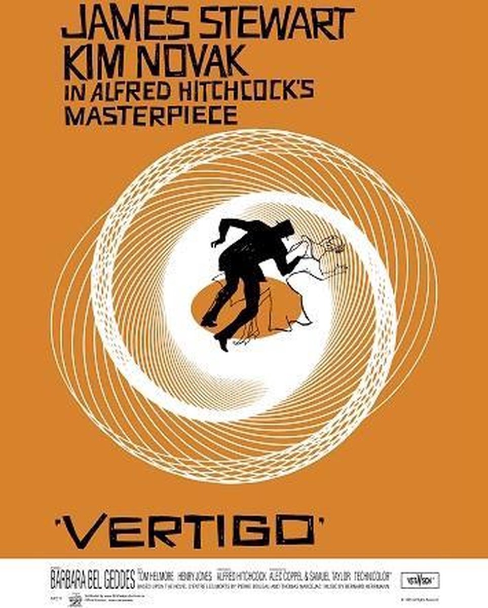 Posterpoint Vertigo Poster - film - Alfred Hitchcock Retro - 70 x 100cm Multi colour