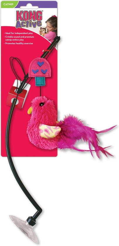 Kong Kat Window Teaser - Kattenspeelgoed - 33 x 8 x 4 cm - Assorti