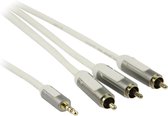Profigold 3,5mm Jack 4-polig - Composiet audio video kabel - versie links/rechts/massa/video (TRRS) - 2 meter