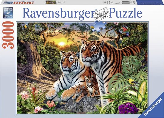 Ravensburger puzzel Verstopte tijgers - Legpuzzel - 3000 stukjes | bol.com