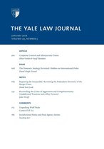 Yale Law Journal: Volume 125, Number 3 - January 2016