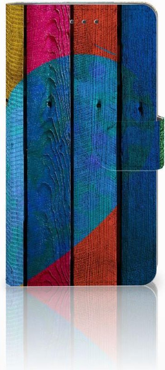 Samsung Galaxy J7 2016 Book Style Case Wood Heart - Cadeau voor je Vriend