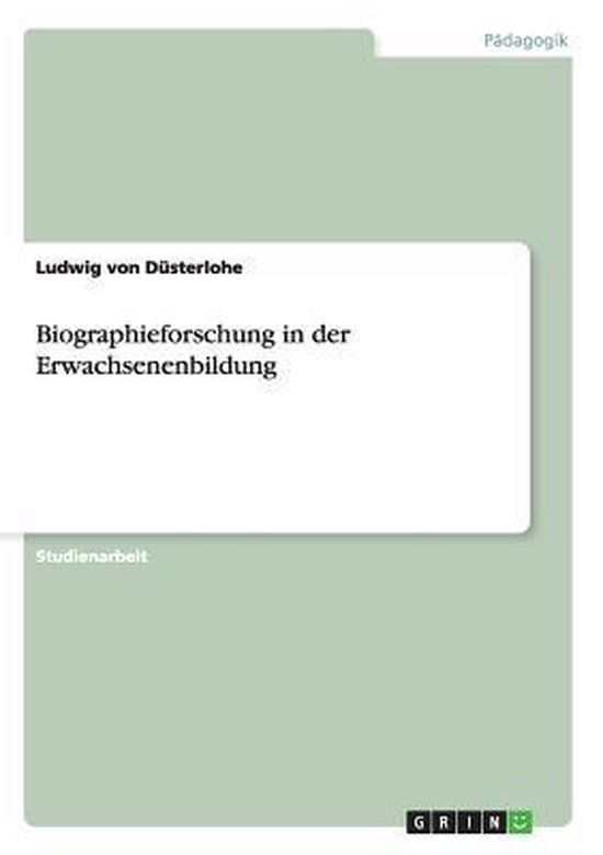 Biographieforschung in der Erwachsenenbildung - cover