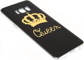 Goud Queen hoesje Geschikt voor Samsung Galaxy S8 Plus