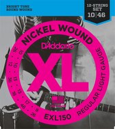 D'Addario E-Git.snaren 10-46 12-String EXL150 nikkel omwonden - Elektrische gitaarsnaren