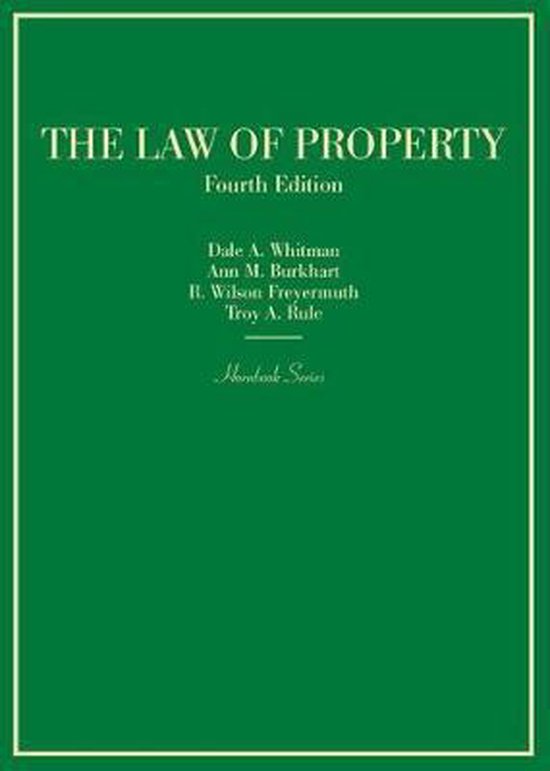 Hornbook SeriesThe Law of Property, Dale A. Whitman 9781640202375 Boeken