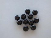 Perles de verre rondes - 10 mm - noir - 60 pièces