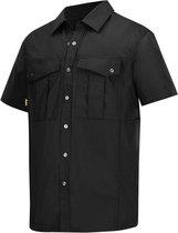 Snickers Rip Stop Shirt korte mouwen - 8506-0400 - zwart - maat L