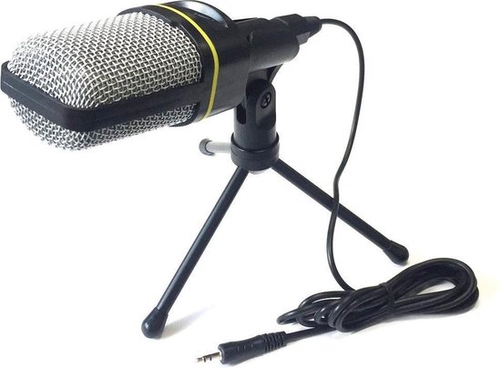 Microfoon voor PC met Standaard - AUX-Aansluiting & Kabel - Plug & Play -  Perfect voor Ste | bol.com