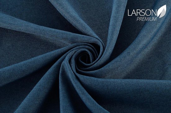Larson Premium - Premium gordijn - Luxury home edition - Met haken - 3 meter - Donkerblauw - Larson