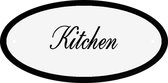 Emaille deurbord 'Kitchen' ovaal