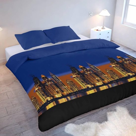 Tijdig heden Buitenshuis Wake-Up! Bedding Dekbedovertrek Skyline Colorful - 200x200/220 | bol.com