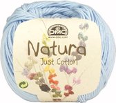 DMC Natura Just Cotton N05 Bleu Layette. PAK MET 10 BOLLEN a 50 GRAm. KL.NUM. 51.