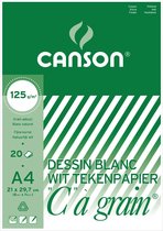 12x Canson tekenblok "C"    grain 125 g/m  , 21x29,7cm (A4)