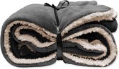 Unique Living Lars - Fleece - Plaid - 150x200 cm - Donker grijs