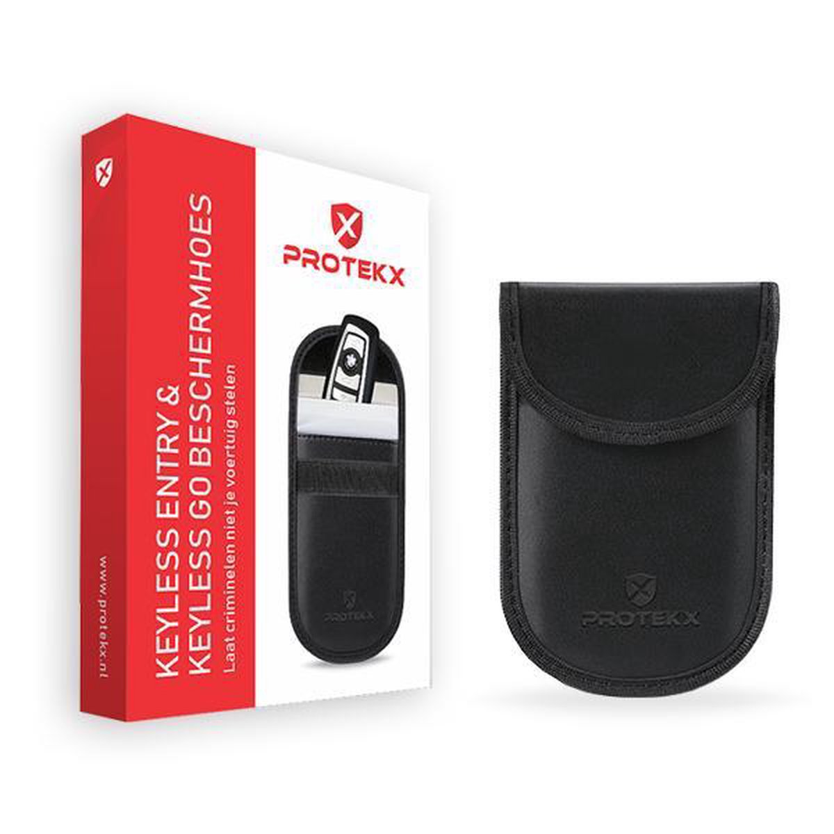 PROTEKX  Autosleutel RFID anti-diefstal beschermhoes - Voor auto’s & motoren met Keyless Entry en Keyless Go - Zwart - Protekx