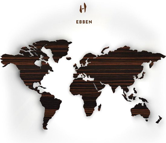 Création Hoentjen, carte du monde en bois - Ebben
