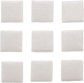 30x stuks vierkante mozaiek steentjes wit 2 cm - Hobby materialen
