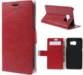 Magnetic Wallet Hoesje Samsung Galaxy S6 Edge rood