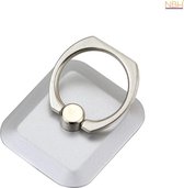 Ring vinger houder Zilver vierkant, standaard voor telefoon of tablet