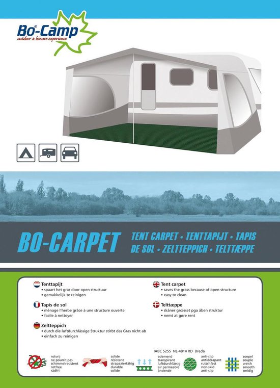 Bo-Camp Tenttapijt - Bo-carpet - 2.5 X 2 Meter - Groen - Bo-Camp