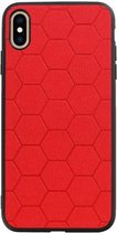 Hexagon Hard Case voor iPhone XS Max Rood
