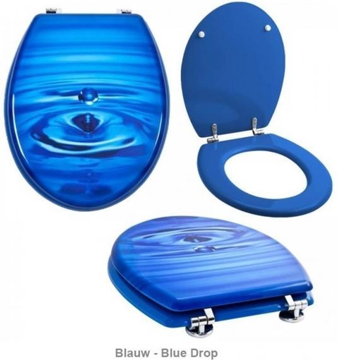 escaleren bizon Snikken WC Bril, toiletbril-Blauw - blue drop | bol.com