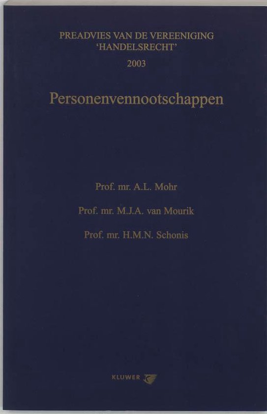 Personenvennootschappen 2003-1 - cover