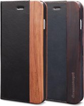 Dbramante1928 iPhone 6 / 6S Booklet Case with Stand Risskov Black/Brown Wood