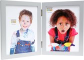 Deknudt Frames fotolijst S68FD1 H2V - zilver - tweeluik - 2x 13x18 cm