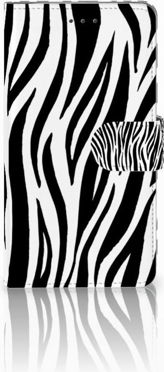 Samsung Galaxy J7 2016 Telefoonhoesje met Pasjes Zebra