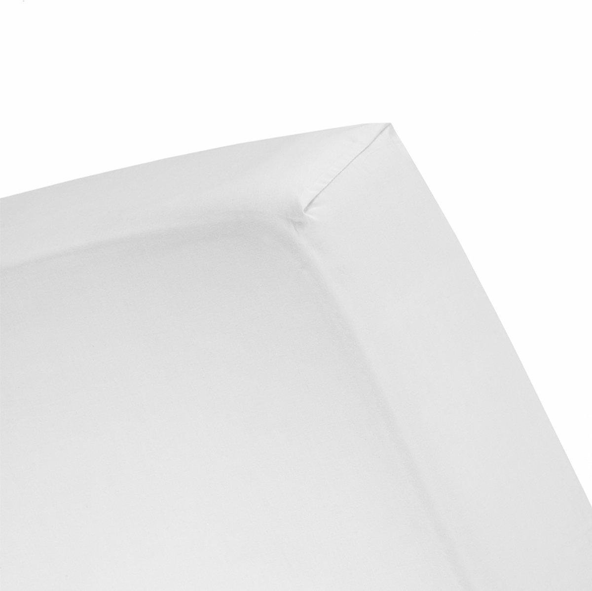 Damai - Hoeslaken (tot 25 cm) - Katoen - 160/180 x 200/210 cm - Wit
