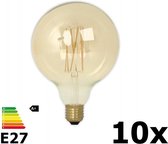 10 Stuks - Vintage LED Lamp 240V 4W 320lm E27 GLB125 GOLD 2100K Dimbaar