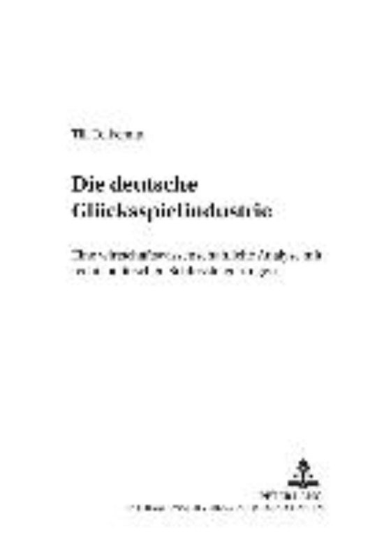 Die deutsche Glücksspielindustrie - cover