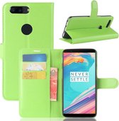 OnePlus 5T Book Case Hoesje - Groen