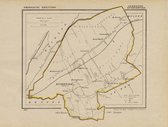 Historische kaart, plattegrond van gemeente Ruinerwold in Drenthe uit 1867 door Kuyper van Kaartcadeau.com