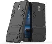 Armor Kickstand Back Cover - Nokia 2 Hoesje - Zwart