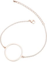 24/7 Jewelry Collection Cirkel Armband - Open - Rosé Goudkleurig