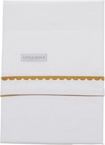 Little Dutch Ledikantlaken Ochre Rounded geborduurd