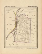 Historische kaart, plattegrond van gemeente Urmond in Limburg uit 1867 door Kuyper van Kaartcadeau.com