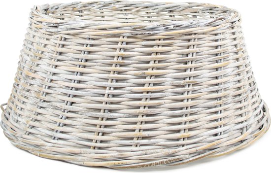Kerstboomhuls rotan white wash