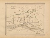 Historische kaart, plattegrond van gemeente Dodewaard in Gelderland uit 1867 door Kuyper van Kaartcadeau.com